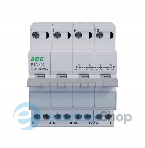 Перемикач навантаження 1-0-2 (l-0-ll) 4P 40А 230/400V F&F PSA-440