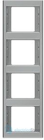 Рамка 4-а, нержавеющая сталь, вертикальная, K.5, 13437004
