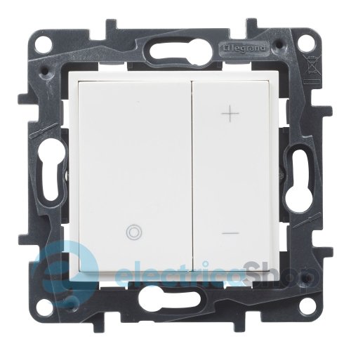 Светорегулятор клавишный 400Вт все нагрузки Legrand NILOE STEP 863153 цвет белый