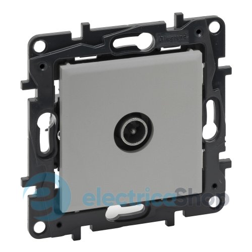 Розетка TV "зірка" Legrand NILOE STEP 863374 колір алюміній