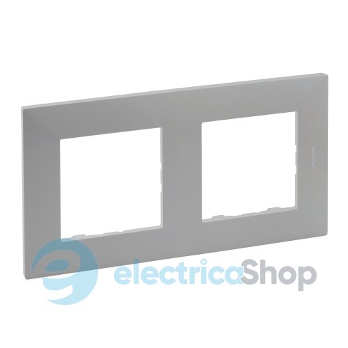 Рамка 2-постова Legrand NILOE STEP 863392 колір алюміній