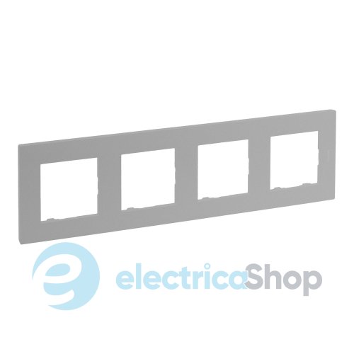 Рамка 4-постова Legrand NILOE STEP 863394 колір алюміній