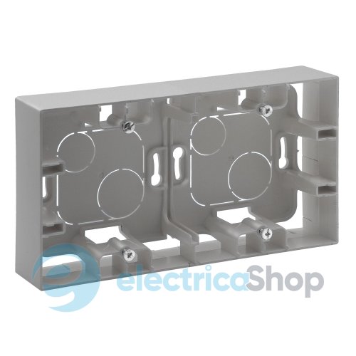 Коробка накладного монтажу 2-постова Legrand NILOE STEP 863398 колір алюміній