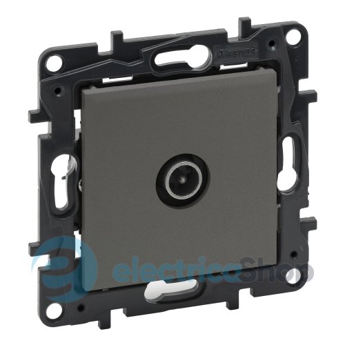 Розетка TV "звезда" Legrand NILOE STEP 863474 цвет cталь