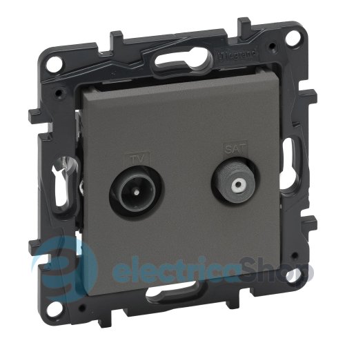 Розетка TV-SAT "звезда" Legrand NILOE STEP 863483 цвет cталь