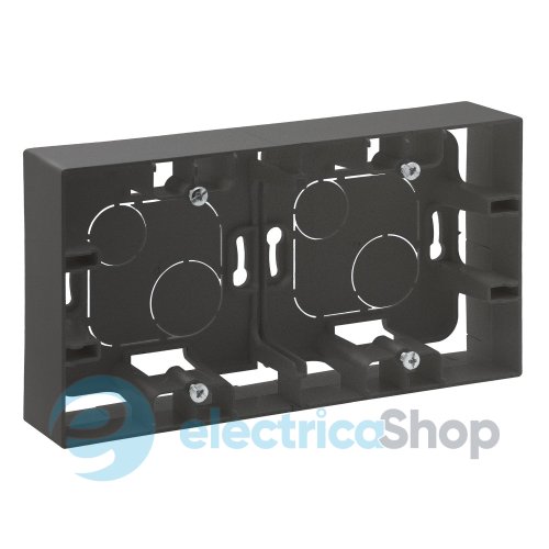 Коробка накладного монтажа 2-постовая Legrand NILOE STEP 863498 цвет cталь