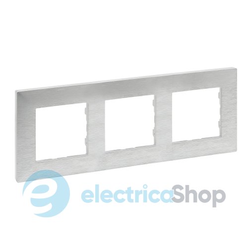 Рамка 3-постовая Legrand NILOE STEP 863893 цвет фактурный алюминий