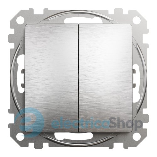 Перемикач 2-кл. для серії Sedna Elements Schneider Electric SDD170108 алюміній матовий