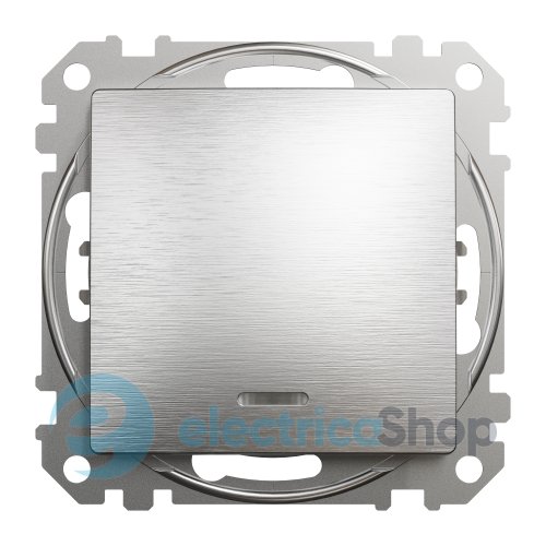 Выключатель с подсветкой 1-кл SE Sedna Elements SDD170101L матовый алюминий