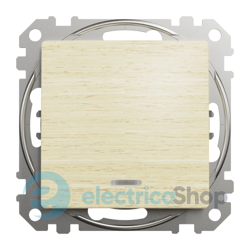 Выключатель с подсветкой 1-кл SE Sedna Elements SDD180101L береза