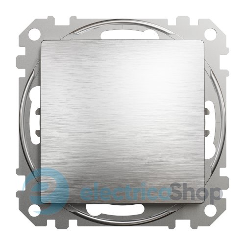 Кнопочный выключатель 1-кл SE Sedna Elements SDD170111 матовый алюминий