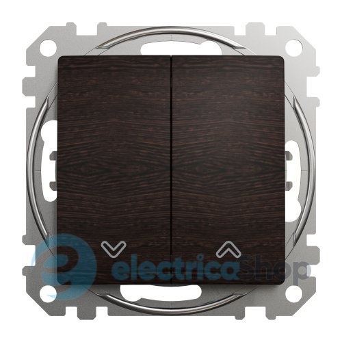 Вимикач кнопковий 2-кл. до жалюзі для серії Sedna Elements Schneider Electric SDD181104 венге