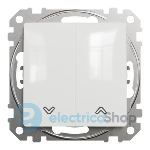 Вимикач кнопковий 2-кл. до жалюзі для серії Sedna Design Schneider Electric SDD111104 білий