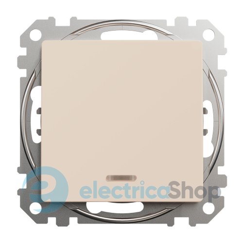 Выключатель с подсветкой 1-кл SE Sedna Design SDD112101L бежевый