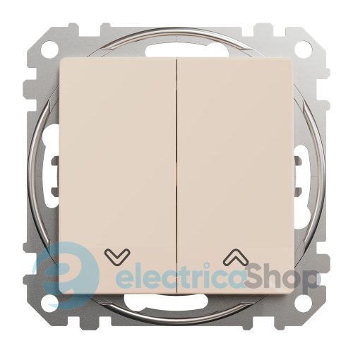 Выключатель для жалюзи 2-кл SE Sedna Design SDD112104 бежевый