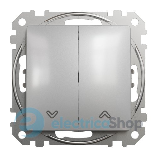 Выключатель для жалюзи 2-кл SE Sedna Design SDD113104 алюминий