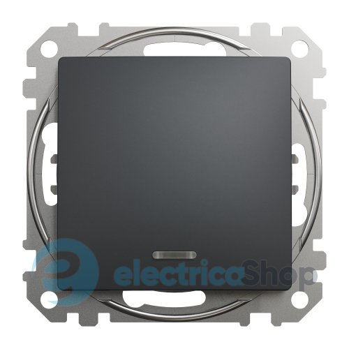 Выключатель с подсветкой 1-кл SE Sedna Design SDD114101L черный