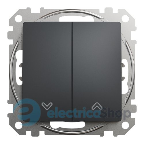 Выключатель для жалюзи 2-кл SE Sedna Design SDD114104 черный