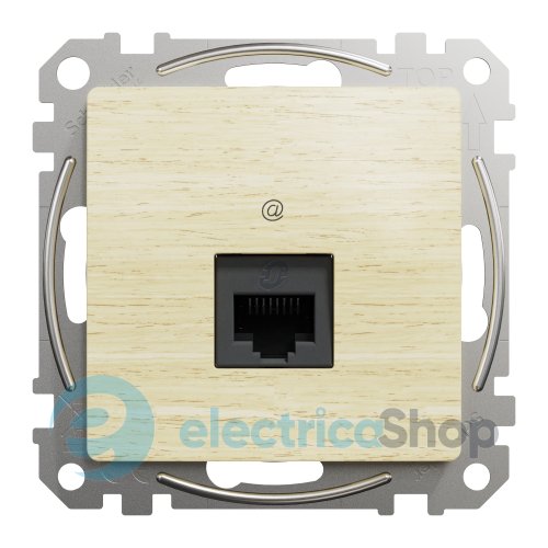 Комп'ютерна розетка RJ45 кат. 5е UTP SE Sedna Elements SDD180451 береза