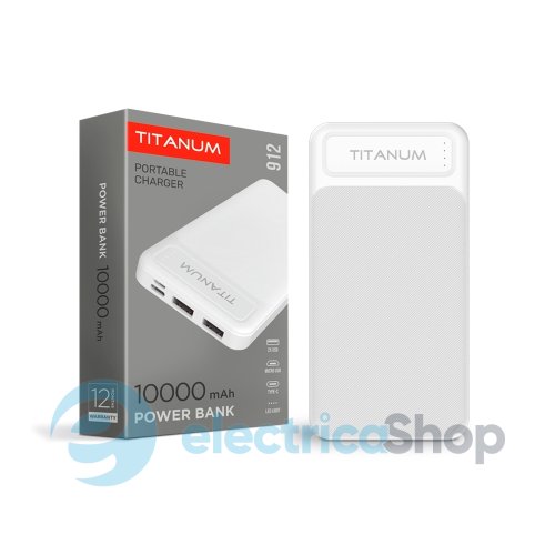 Повербанк VIDEX TITANUM 912 White 10000mAh (27355)