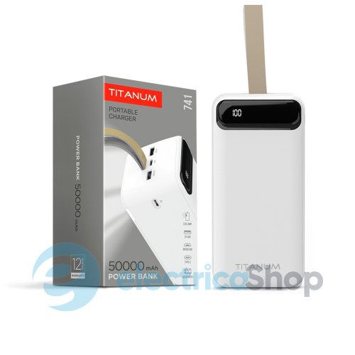 Повербанк VIDEX TITANUM 741 White 50000mAh (27361)