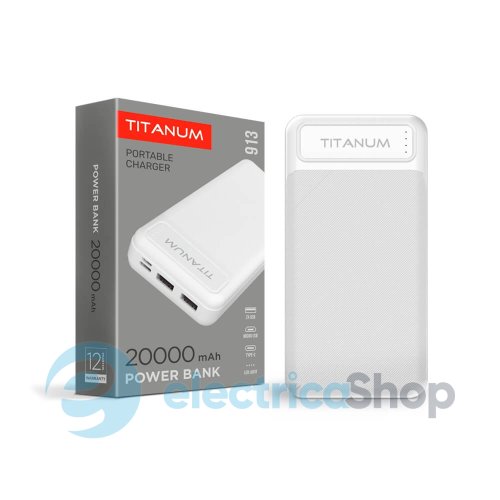 Повербанк VIDEX TITANUM 913 (27357) White 20000mAh