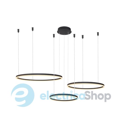 Подвесной светильник AZzardo HALO PENDANT 100+80+60 CCT BLUETOOTH BK + REMOTE CONTROL AZ4975