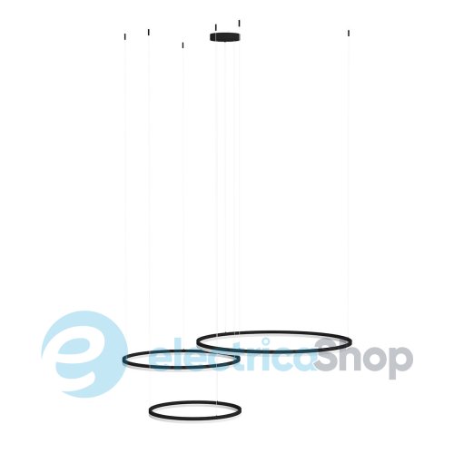 Подвесной светильник AZzardo HALO PENDANT 120+100+80 CCT BK + REMOTE CONTROL AZ5349