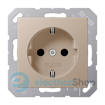 Розетка с з/к 230V/16A ECO PROFI, цвет шампань