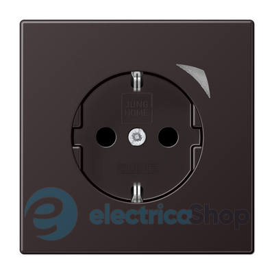 Умная розетка с з/к и защитой JUNG HOME BTAL1521SD-L Dark