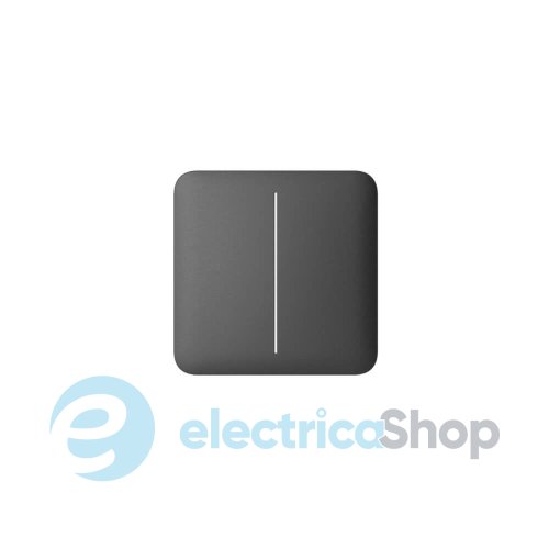 Кнопка для розумного вимикача світла LightSwitch Ajax CenterButton (2-gang) 45115 чорний