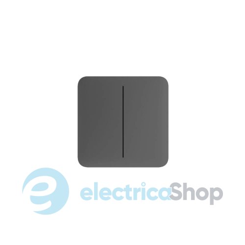 Кнопка для розумного вимикача світла LightSwitch Ajax CenterButton (1-gang/2-way) 46010 графіт