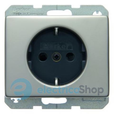 Розетка с з/к с защитой от детей, нержавеющая сталь, 16А/250В ARSYS