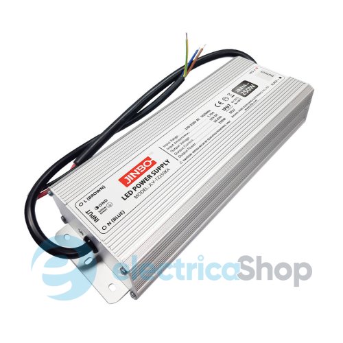Блок питания 12V 250Вт IP67 JINBO JLV-12250KA герметичный, алюминиевый корпус (9006)