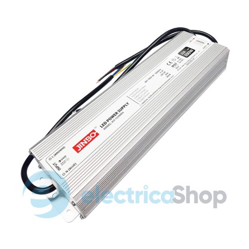 Блок питания 12V 300Вт IP67 JINBO JLV-12300KA герметичный, алюминиевый корпус (10729)