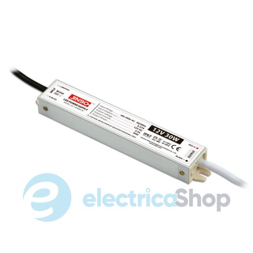 Блок питания 24V 30Вт IP67 JINBO JLV-24030KA-W герметичный, алюминиевый корпус (18609)