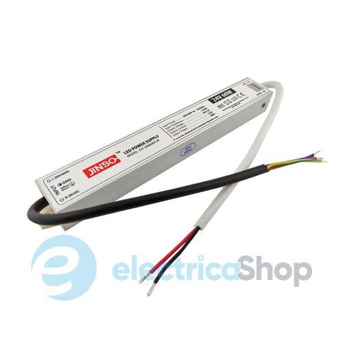 Блок питания 24V 60Вт IP67 JINBO JLV-24060KA-W герметичный, алюминиевый корпус (17709)