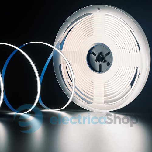 Стрічка світлодіодна 512 Led/m 4000K 24V, 12Вт, IP20 RISHANG COB-512-IP20-NW-8-24 RM0802MC-D CRI90 (15313) нейтральне біле світло