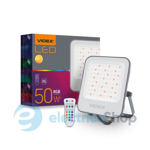 LED прожектор VIDEX 50W RGB 220V (VL-F3-50-RGB)