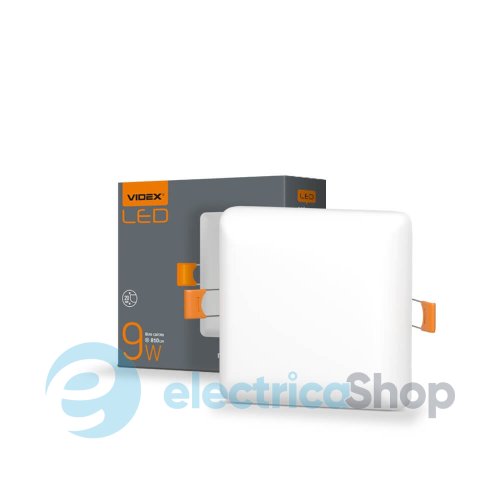 Вбудований світильник VIDEX LED 9W 4100K VL-DLFS-094 (25141) безрамковий