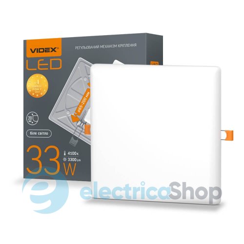 Встраиваемый светильник VIDEX LED 33W 4100K VL-DLFS-334 (25146) безрамочный