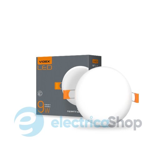Вбудований світильник VIDEX LED 9W 4100K VL-DLFR-094 (25138) безрамковий