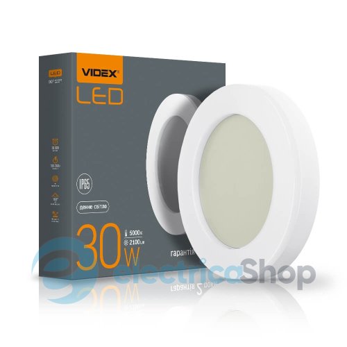LED светильник ART IP65 круглый VIDEX 30W 5000K