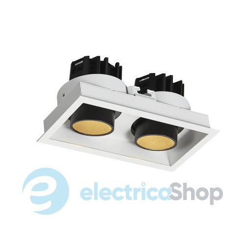 Точечный встраиваемый светильник Skarlat BINOCO RSL74092-2 2х10W WH+BK 4000K