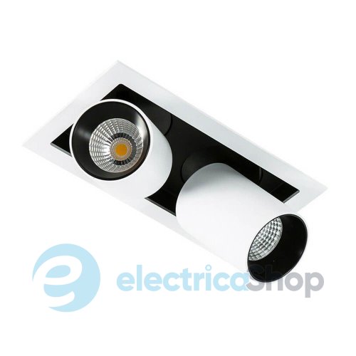 Вбудований світильник Skarlat BLIS RGL7117-2 2х12W WH+BK 4000K