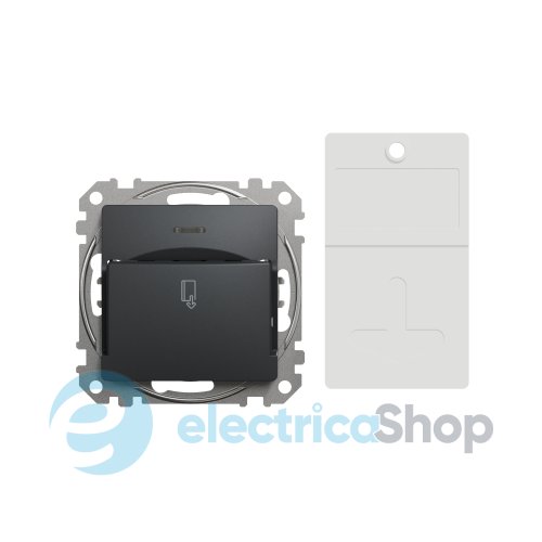 Карточный выключатель 10А, SE Sedna Design SDD114121 черный