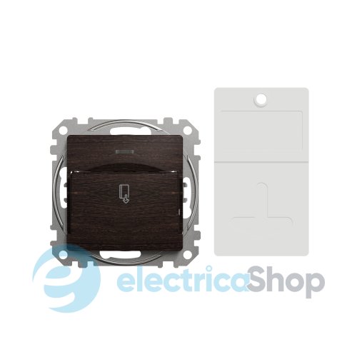 Вимикач 1картковий (готельний) для серії Sedna Elements Schneider Electric SDD181121 венге