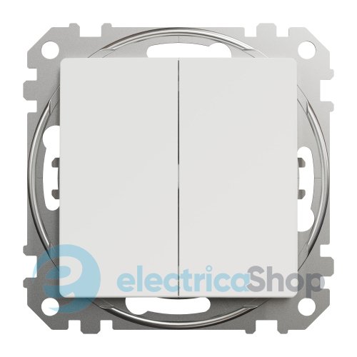 Вимикач кнопковий 2-кл. для серії Sedna Design Schneider Electric SDD111118 білий