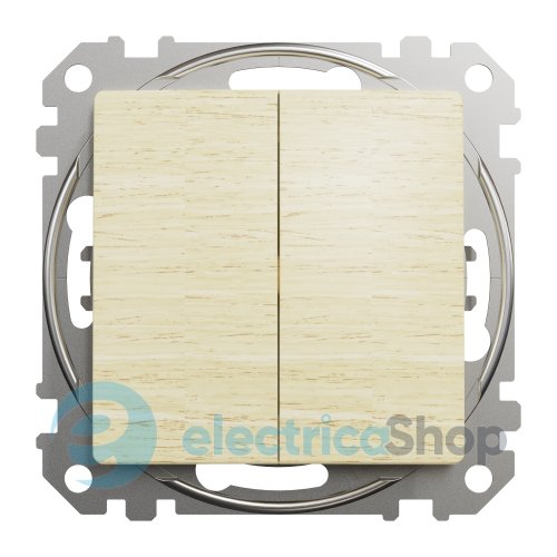 Вимикач кнопковий 2-кл. для серії Sedna Elements Schneider Electric SDD180118 береза