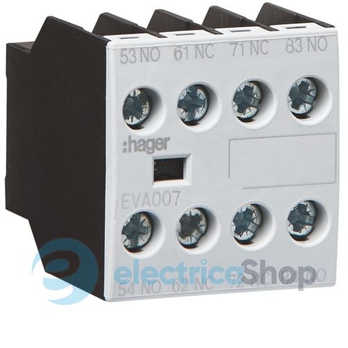 Дополнительный контакт 2НО+2НЗ для EV007…EV038, EVN022…EVN045, EVL014…EVL027, EVR004…, Hager EVA007